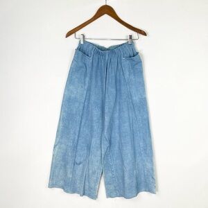 Women's Light Blue Wide-Leg Pants